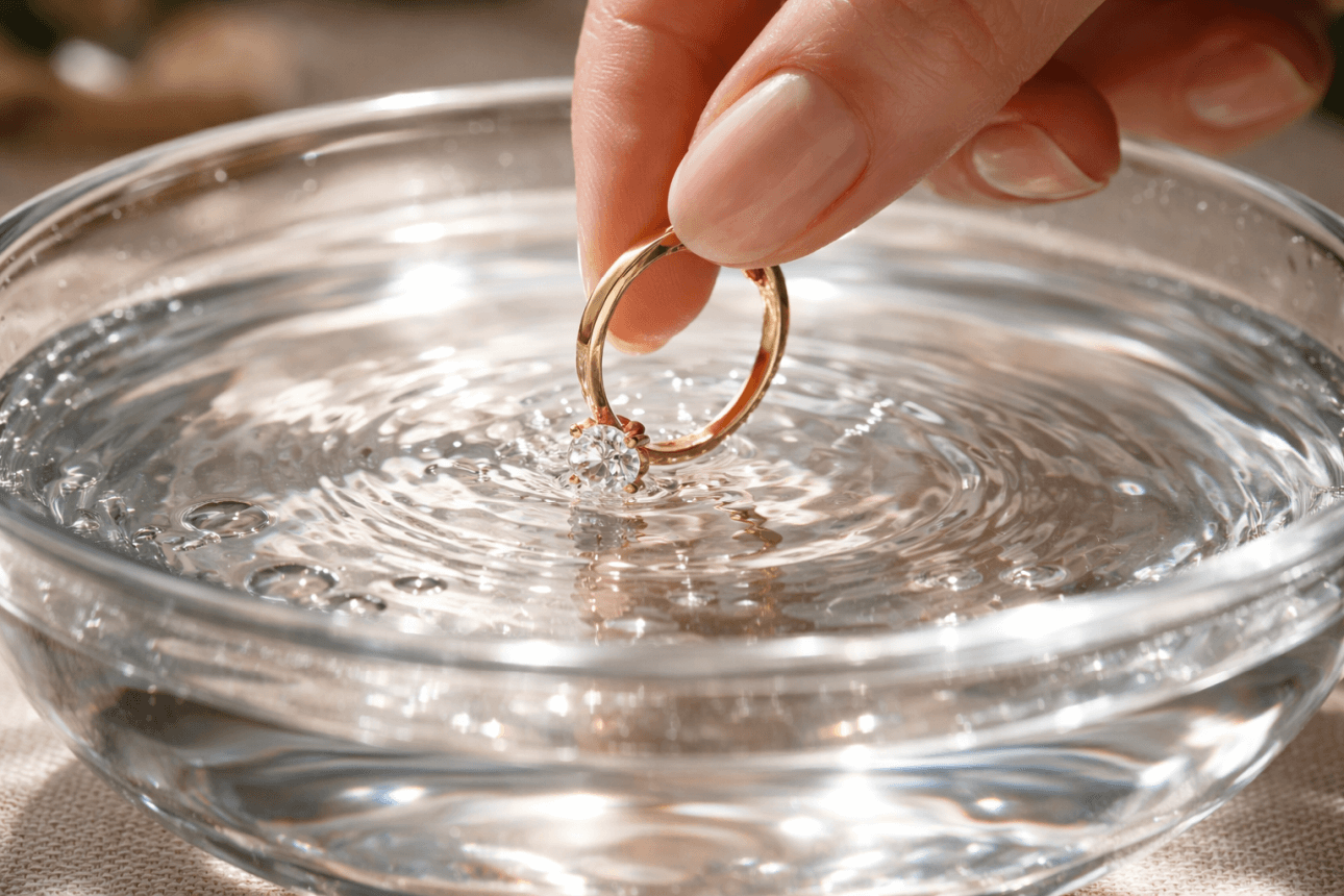 czyszczenie złotego pierścionka domowymi sposobami