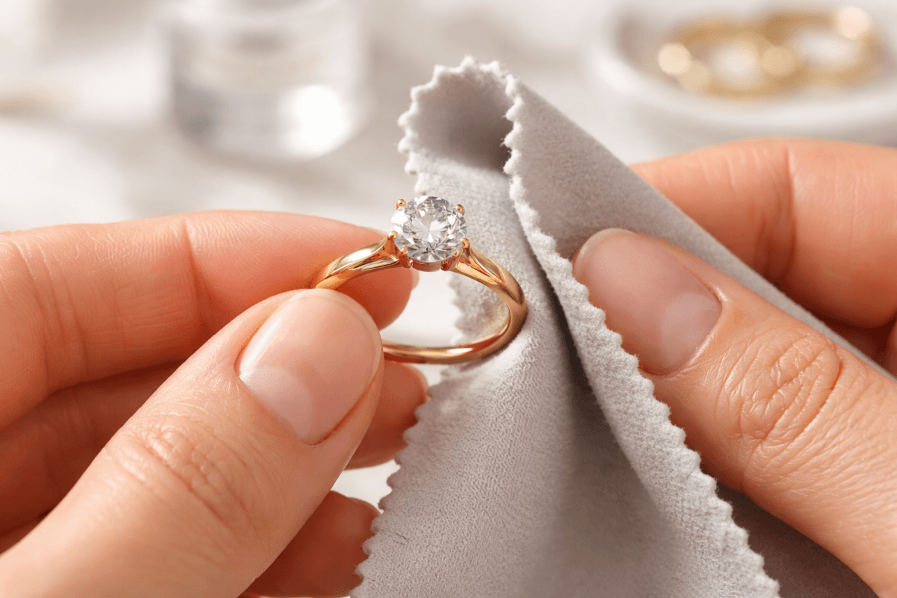 Jak czyścić złoty pierścionek z brylantem? Krok po kroku – porady jubilera